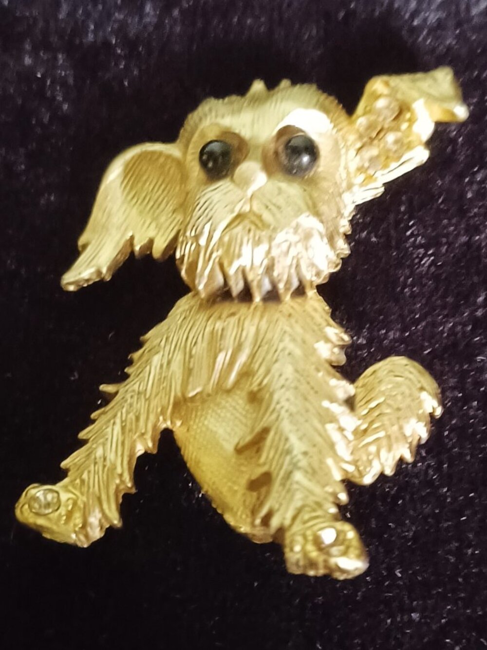 Gold  Puppy Brooch
